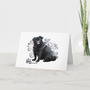 Black Pug Card