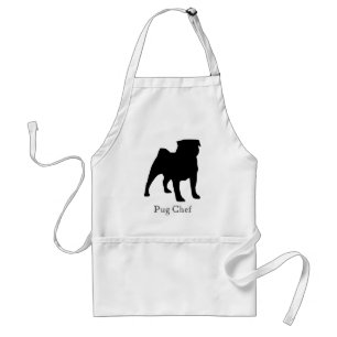 Black Pug Chef Apron