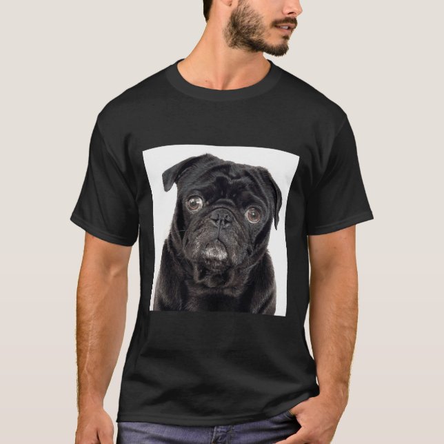 Black Pug Classic  445 T-Shirt (Front)