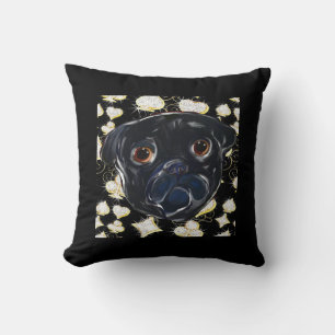 Black Pug Cushion