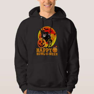 Black Pug Dog Sticking Tongue Out With A Jack O La Hoodie