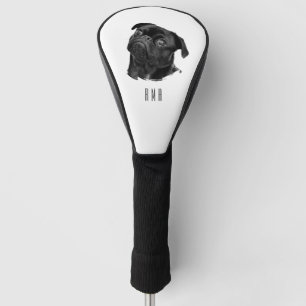 Black Pug Golf Head Cover