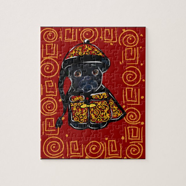 Black Pug Jigsaw Puzzle (Vertical)