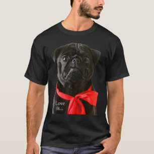 Black Pug Women Men Pug Mum Dad Life Love Dog Pet T-Shirt