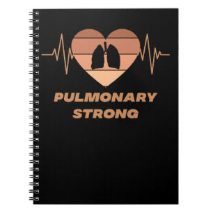 Black Pulmonary Nurse Respiratory Therapist Heartb Notebook