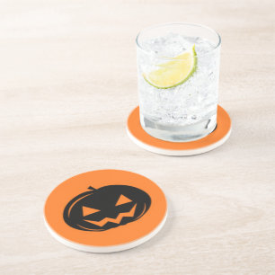 Black pumpkin coaster