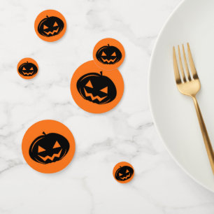 Black pumpkin confetti