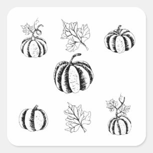 Black Pumpkin for Halloween  Sticker