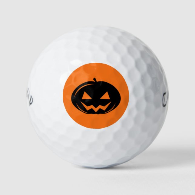 Black pumpkin golf balls (Front)