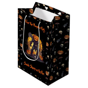 🖤 Black Pumpkin King Halloween Gift Bag 🎃