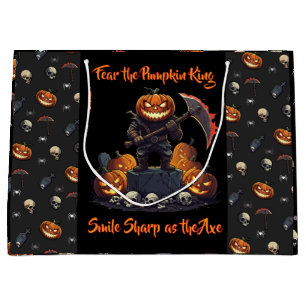 🖤 Black Pumpkin King Halloween Gift Bag 🎃