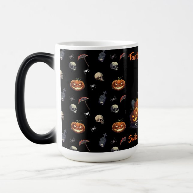 🖤 Black Pumpkin King Halloween Mug 🎃 (Left)