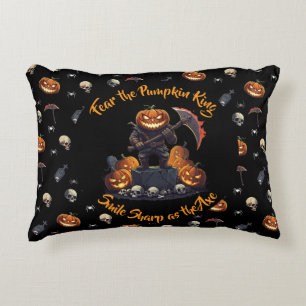 🖤 Black Pumpkin King Throw Pillow 🎃