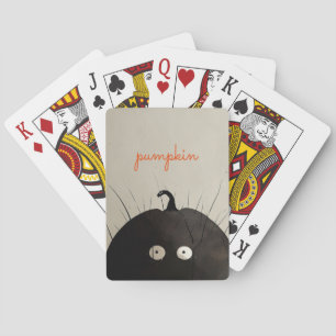 Black Pumpkin Playing Cards