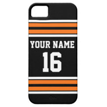 Black Pumpkn Orange Team Jersey Custom Number Name