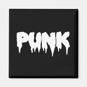 Black "Punk" Drip Font Magnet