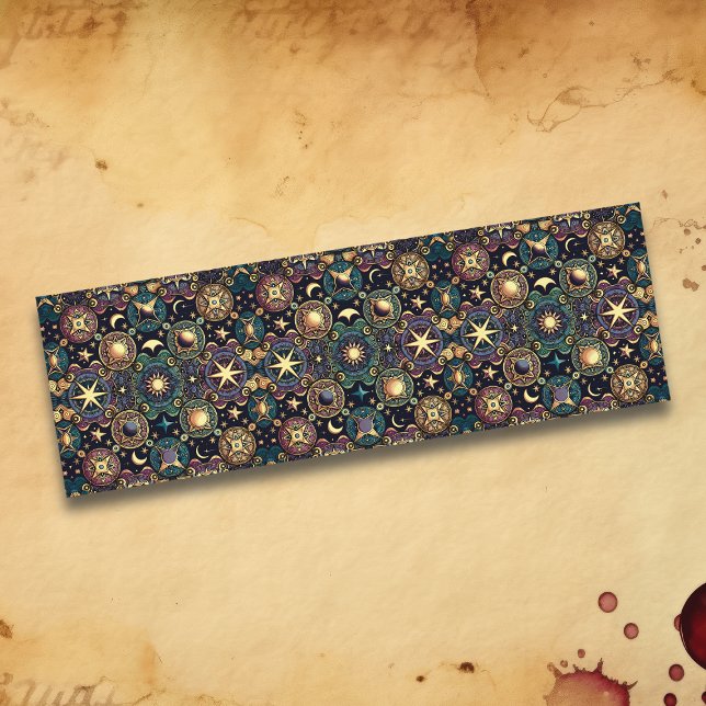Black, Purple and Gold Celestial Sun and Stars Yoga Mat (Creator Uploaded)