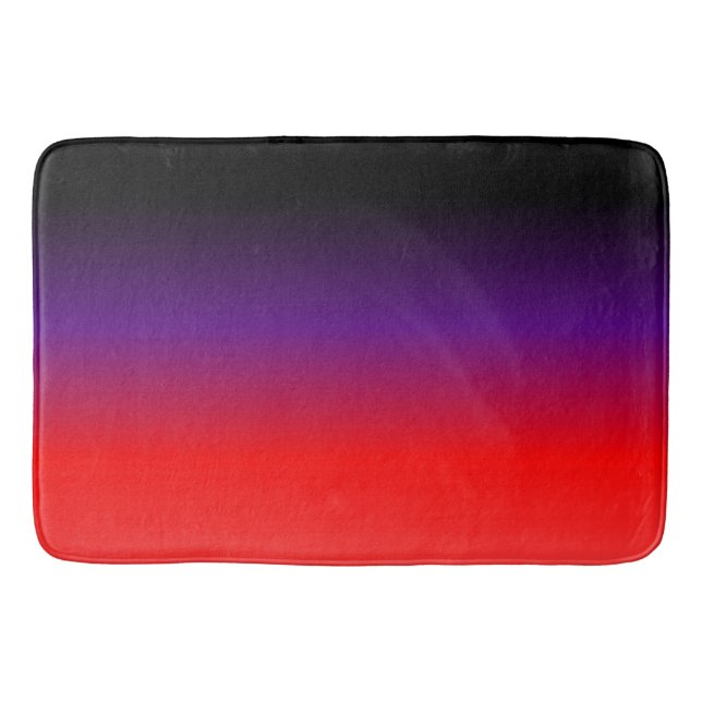 Black, Purple and Red Gradient Bath Mat (Front)