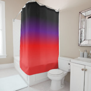 Black, Purple and Red Gradient Shower Curtain