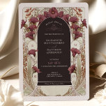 Black Purple Calla Lily Wedding Art Nouveau Mucha Invitation<br><div class="desc">Celebrate your wedding in style with these gorgeous Alphonse Mucha-themed wedding invitations. The design features a stunning floral Art Nouveau black and purple calla lily theme inspired by the works of the famous artist and designer. The invitations are personalizable, so you can add your own special touch to make them...</div>