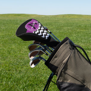 Black Purple Chevron Golf Head Cover