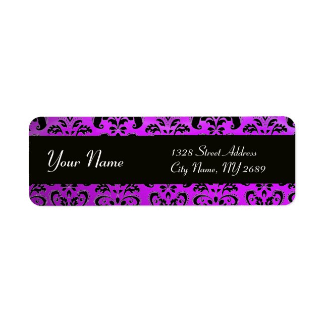 BLACK  PURPLE  DAMASK (Front)