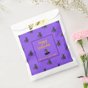Black purple Halloween broomstick witches hat  Fav Favour Bags