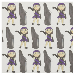 Black Purple Jazz Dance Class Recital Costume Girl Fabric