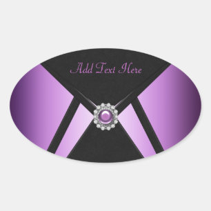 Black Purple Jewel Elegant Envelope Seal