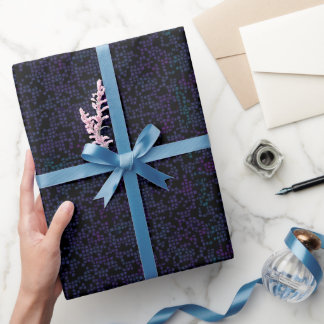 Black purple mosaic wrapping paper