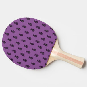 Black Purple Pineapple Tropical Fruit Summer Ping Pong Paddle