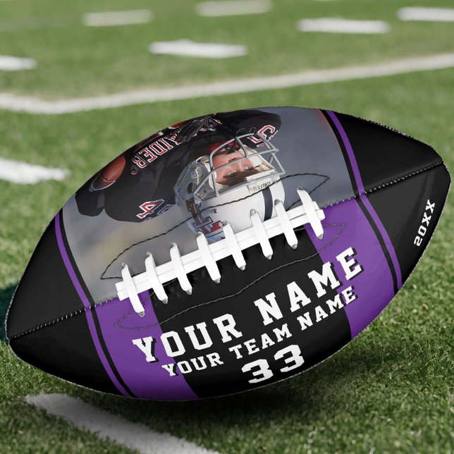 Black Purple Player Name Number Team Photo  American Football (Creator Uploaded)