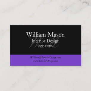 Black & Purple Professional Business Card