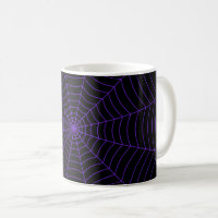 Black purple spider web Halloween pattern