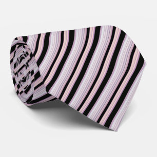 Black Purple Stripes Tie