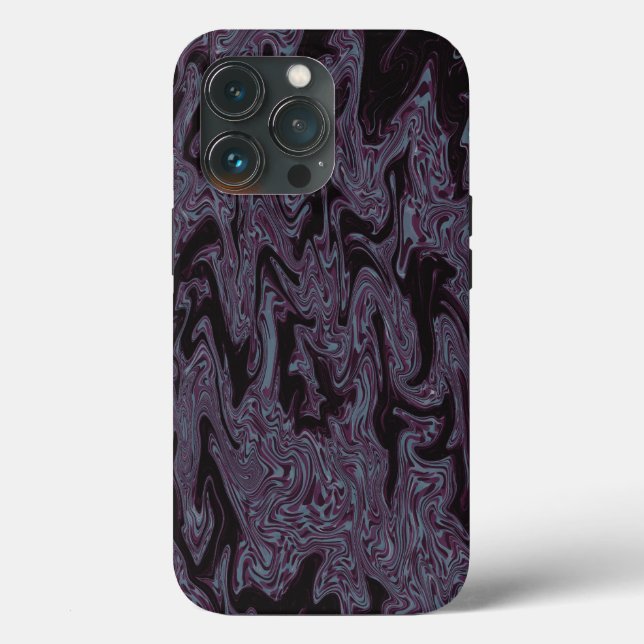 Black & Purple Wavy  Case-Mate iPhone Case (Back)