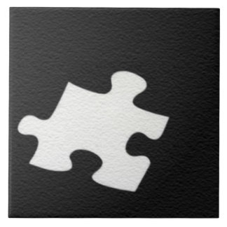 Black Puzzle Piece Tile