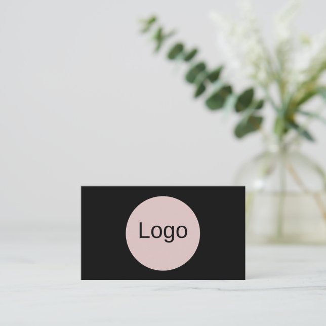 Black QR Code Business Card | Luxury Scan Me Card (Standing Front)