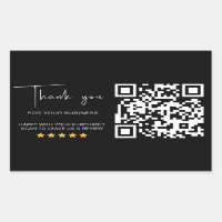 Black QR Code Business Review 5 Star Review Modern