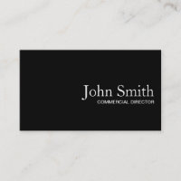 Black QR Code Commercial Director Business Card