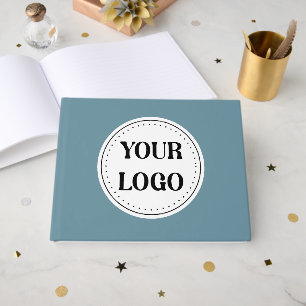 Black QR Code Logo Modern & Elegant Business Guest Book