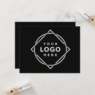 Black QR Code Logo Modern & Elegant Business Invitation