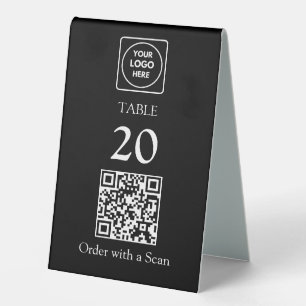 Black QR Code   Restaurant Table Number Scan Order