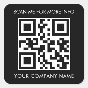 Black QR Code Stickers