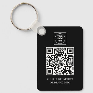 Black QR   Professional Business Logo Design Key Ring