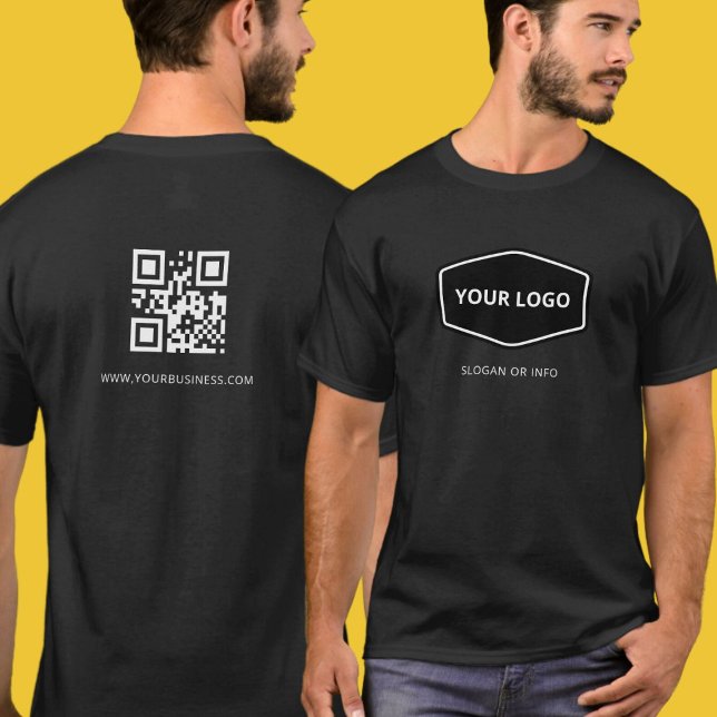 Black QR Qode Custom and Promotional Business Logo T-Shirt (Creator Uploaded)