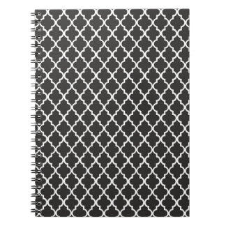 Black Quatrefoil Notebook