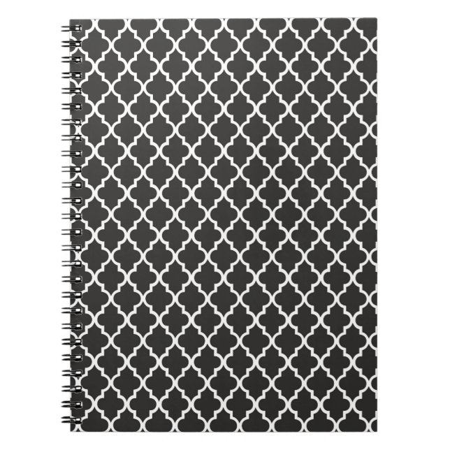 Black Quatrefoil Notebook (Front)