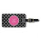 Black Quatrefoil Pattern, Hot Pink Monogram
