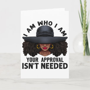Black Queen African American Ladies Curly Natural  Card